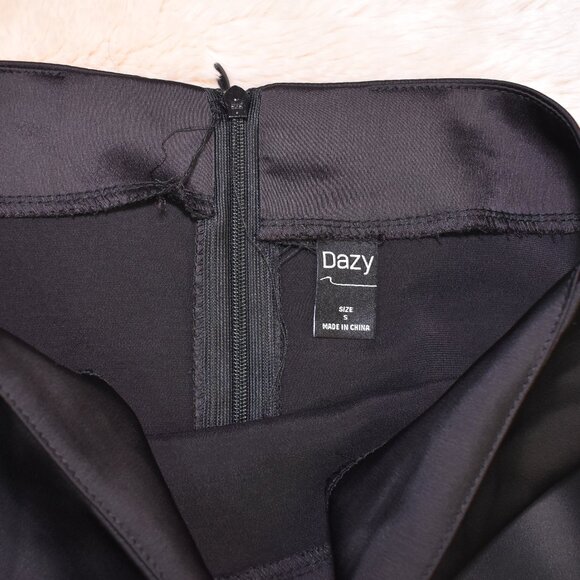 Black Silky Satin Maxi Skirt Size Small Flowy Long Skirt - Picture 4 of 9